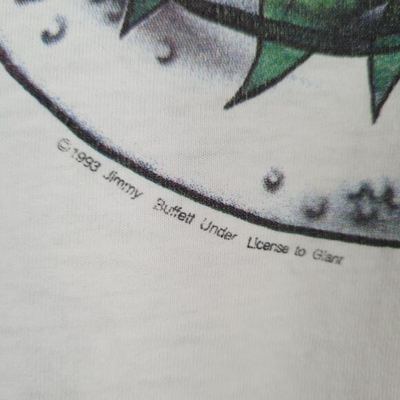 Vintage Jimmy Buffett Shirt Mens XL Giant Tag Double Sided Chameleon Caravan 90s - Picture 8 of 16